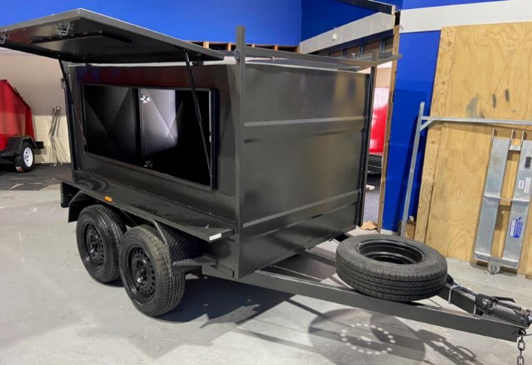 8 x 5 Tandem Axle Tradie Trailer with Pantec Back, Side Gull Doors and